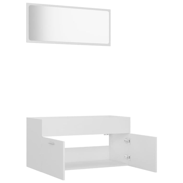 Set mobilier de baie, 2 piese, alb, PAL - WALTI WALTI