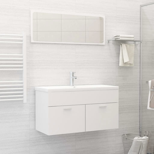 Set mobilier de baie, 2 piese, alb, PAL - WALTI WALTI