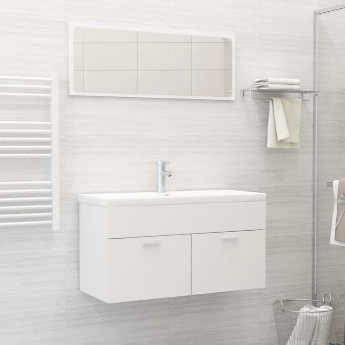 Set mobilier de baie, 2 piese, alb, PAL - WALTI WALTI