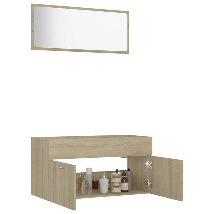 Set mobilier baie, 2 piese, stejar Sonoma, PAL - WALTI WALTI