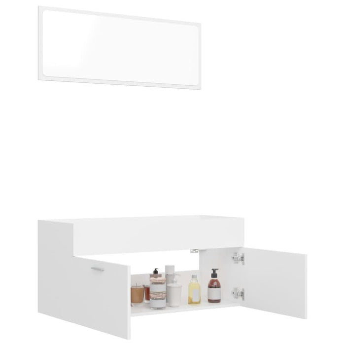 Set mobilier de baie, 2 piese, alb, PAL - WALTI WALTI