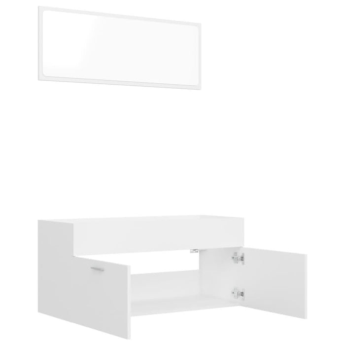 Set mobilier de baie, 2 piese, alb, PAL - WALTI WALTI