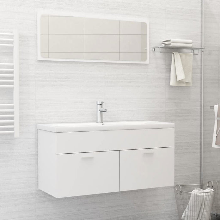 Set mobilier de baie, 2 piese, alb, PAL - WALTI WALTI