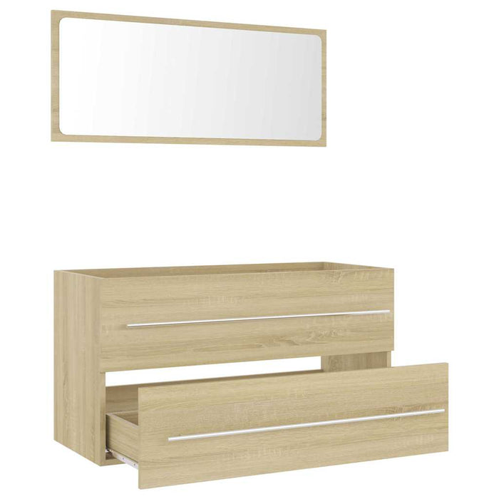 Set mobilier baie, 2 piese, stejar Sonoma, PAL WALTI