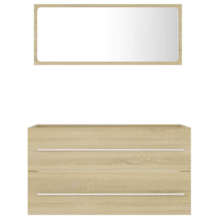 Set mobilier baie, 2 piese, stejar Sonoma, PAL WALTI