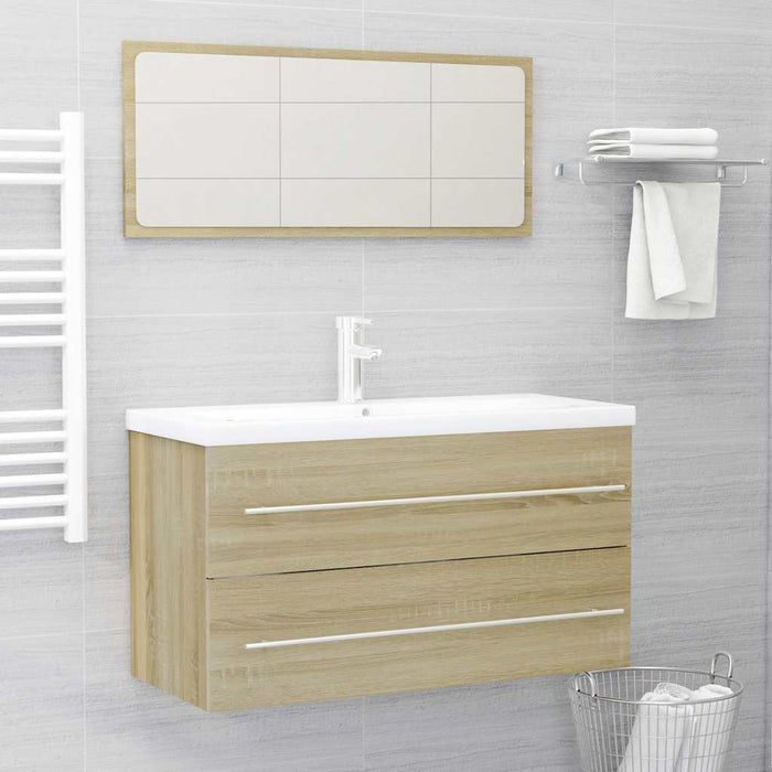 Set mobilier baie, 2 piese, stejar Sonoma, PAL WALTI