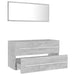 Set mobilier de baie, 2 piese, gri beton, PAL - WALTI WALTI
