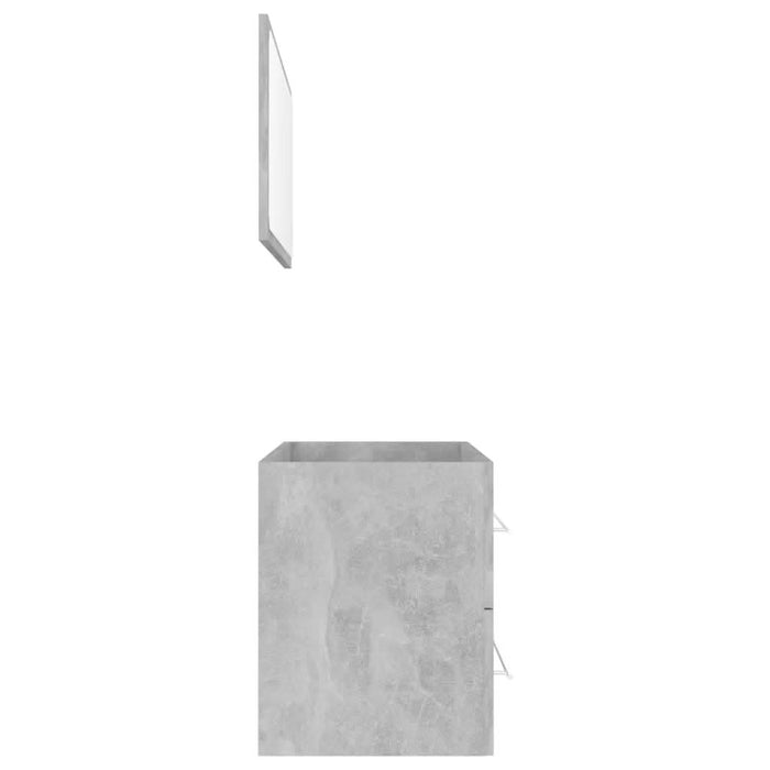 Set mobilier de baie, 2 piese, gri beton, PAL - WALTI WALTI