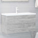 Set mobilier de baie, 2 piese, gri beton, PAL - WALTI WALTI