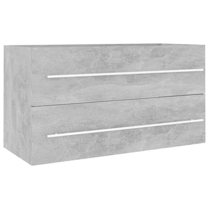 Set mobilier de baie, 2 piese, gri beton, PAL - WALTI WALTI