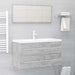 Set mobilier de baie, 2 piese, gri beton, PAL - WALTI WALTI