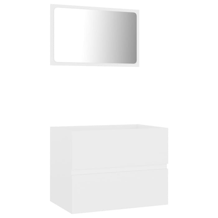 Set mobilier de baie, 2 piese, alb, PAL - WALTI WALTI