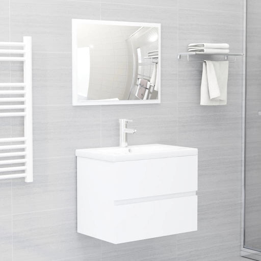 Set mobilier de baie, 2 piese, alb, PAL - WALTI WALTI