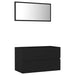 Set mobilier de baie, 2 piese, negru, PAL - WALTI WALTI