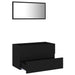 Set mobilier de baie, 2 piese, negru, PAL - WALTI WALTI