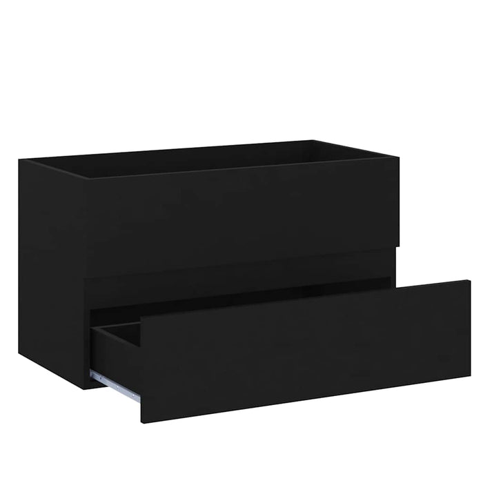 Set mobilier de baie, 2 piese, negru, PAL - WALTI WALTI