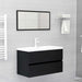 Set mobilier de baie, 2 piese, negru, PAL - WALTI WALTI
