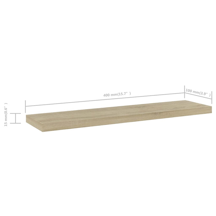 Plăci bibliotecă, 4 buc, stejar sonoma, 40 x 10 x 1,5 cm, PAL - WALTI WALTI