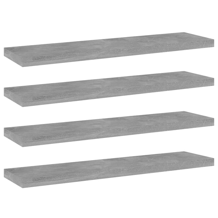 Plăci bibliotecă, gri beton, 4 buc, 40 x 10 x 1,5 cm, PAL - WALTI WALTI