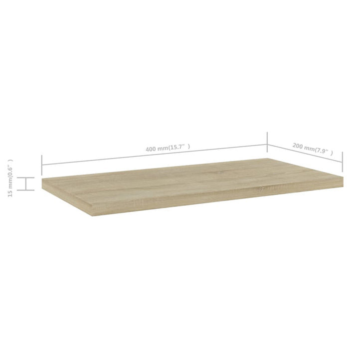 Plăci bibliotecă, 4 buc, stejar sonoma, 40 x 20 x 1,5 cm, PAL - WALTI WALTI