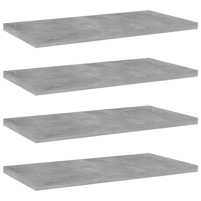 Plăci bibliotecă, gri beton, 4 buc, 40 x 20 x 1,5 cm, PAL - WALTI WALTI