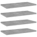 Plăci bibliotecă, gri beton, 4 buc, 40 x 20 x 1,5 cm, PAL - WALTI WALTI