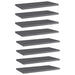 Plăci rafturi 8 buc. gri extralucios 40x20x1,5cm lemn prelucrat - WALTI WALTI