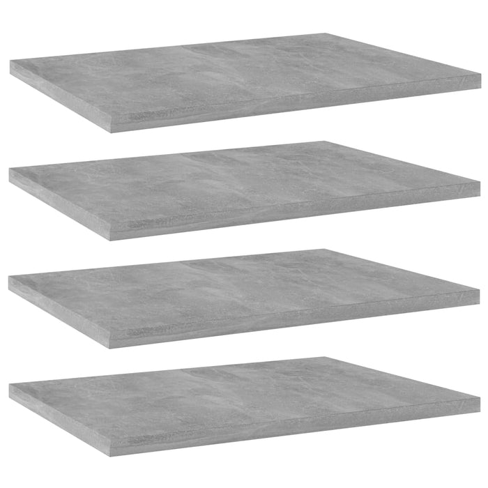 Plăci bibliotecă, gri beton, 4 buc, 40 x 30 x 1,5 cm, PAL - WALTI WALTI