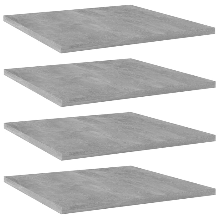 Plăci bibliotecă, gri beton, 4 buc, 40 x 40 x 1,5 cm, PAL - WALTI WALTI
