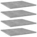 Plăci bibliotecă, gri beton, 4 buc, 40 x 40 x 1,5 cm, PAL - WALTI WALTI