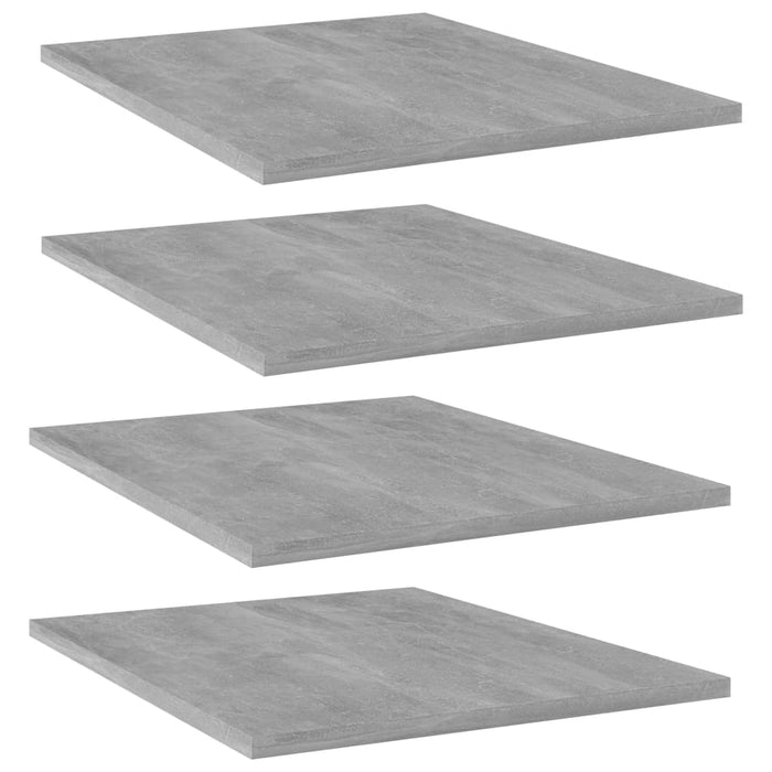 Plăci bibliotecă, gri beton, 4 buc, 40 x 50 x 1,5 cm, PAL - WALTI WALTI