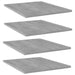 Plăci bibliotecă, gri beton, 4 buc, 40 x 50 x 1,5 cm, PAL - WALTI WALTI