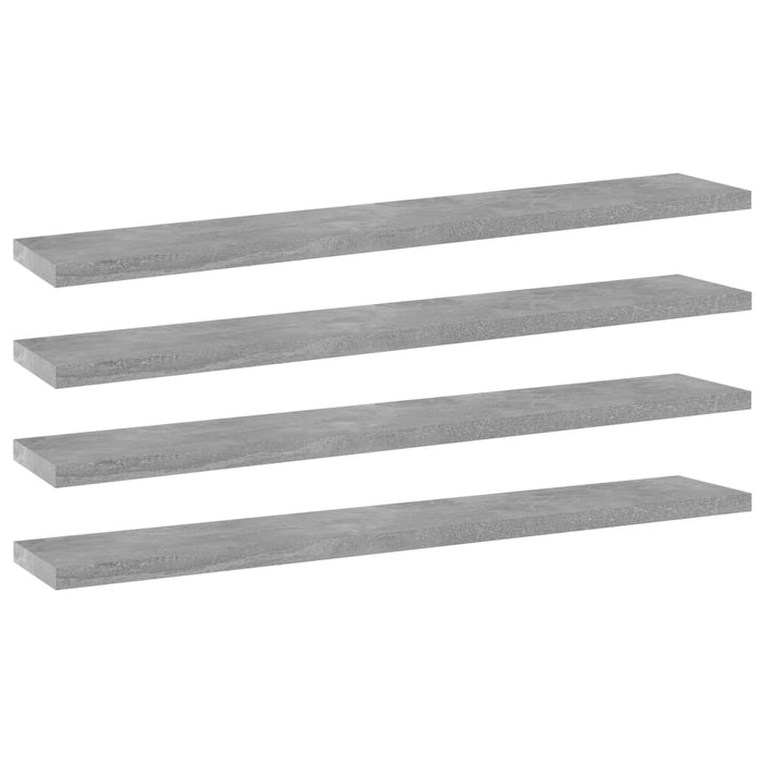 Plăci bibliotecă, gri beton, 4 buc, 60 x 10 x 1,5 cm, PAL - WALTI WALTI