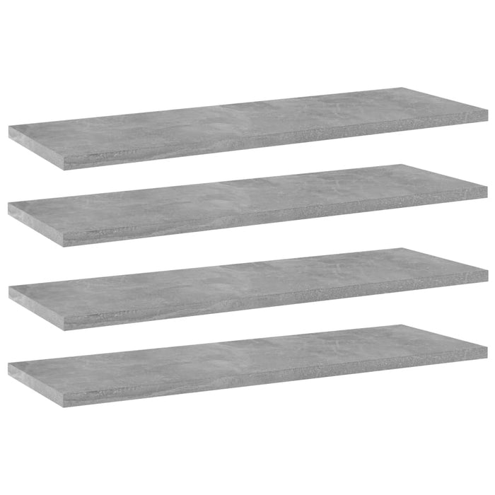 Plăci bibliotecă, 4 buc., gri beton, 60 x 20 x 1,5 cm, PAL - WALTI WALTI