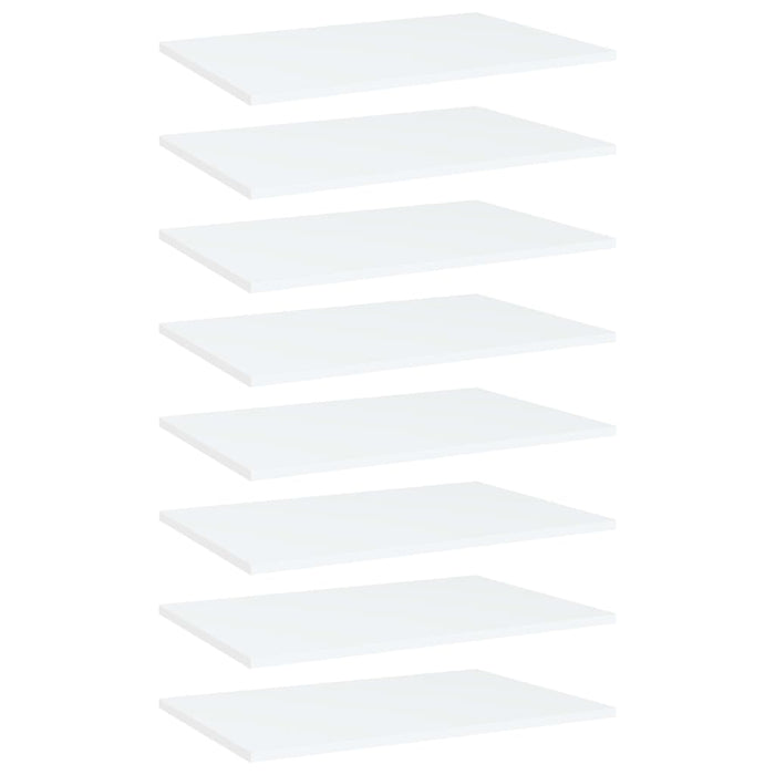 Plăci bibliotecă, 8 buc., alb, 60 x 40 x 1,5 cm, PAL - WALTI WALTI