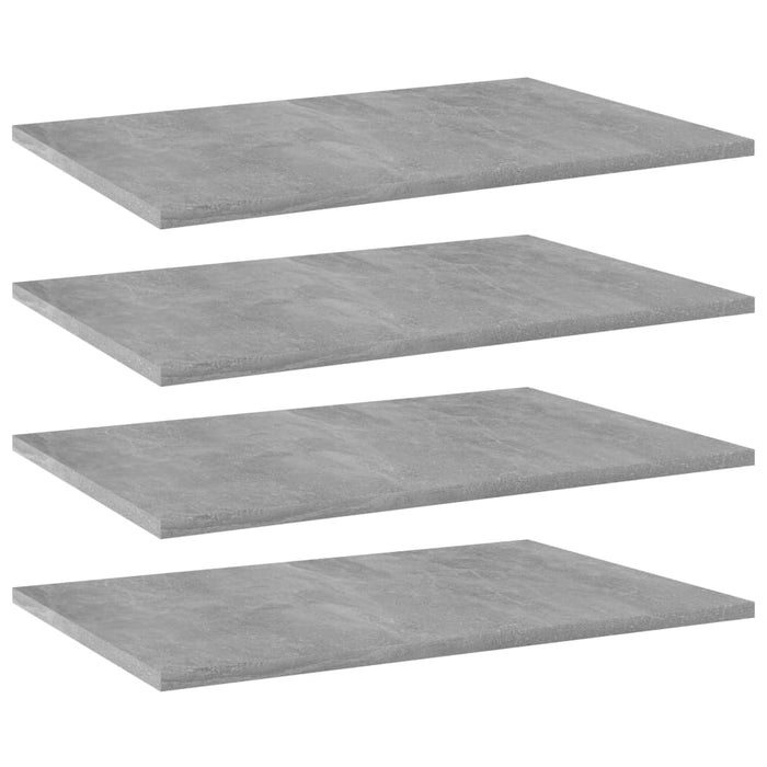 Plăci bibliotecă, gri beton, 4 buc, 60 x 40 x 1,5 cm, PAL - WALTI WALTI