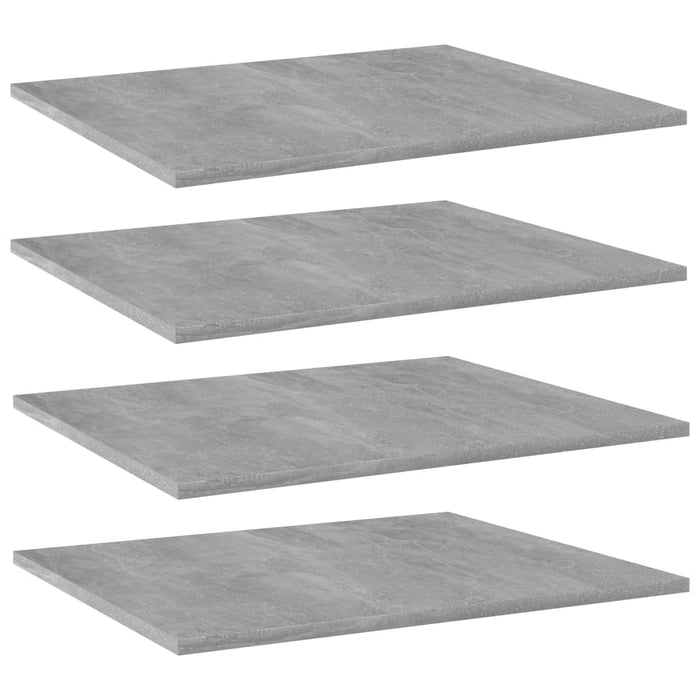 Plăci bibliotecă, gri beton, 4 buc, 60 x 50 x 1,5 cm, PAL WALTI