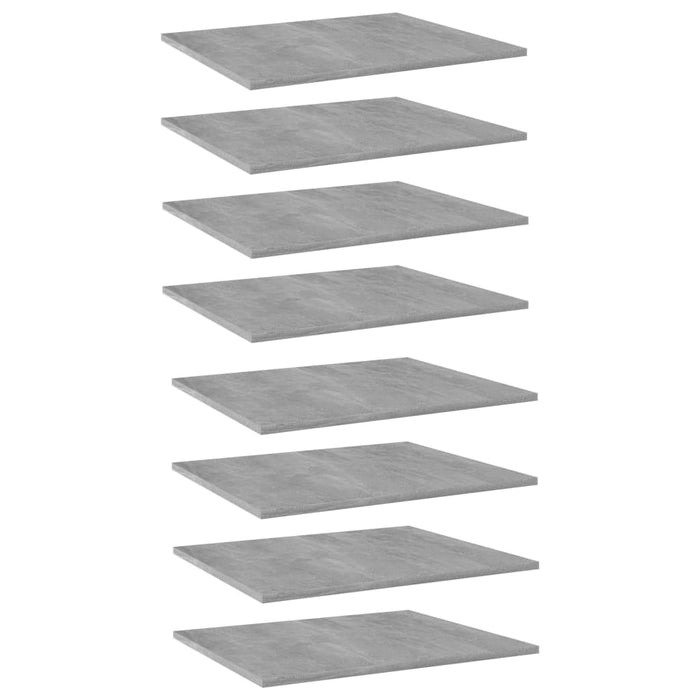 Plăci bibliotecă, 8 buc., gri beton, 60 x 50 x 1,5 cm, PAL - WALTI WALTI