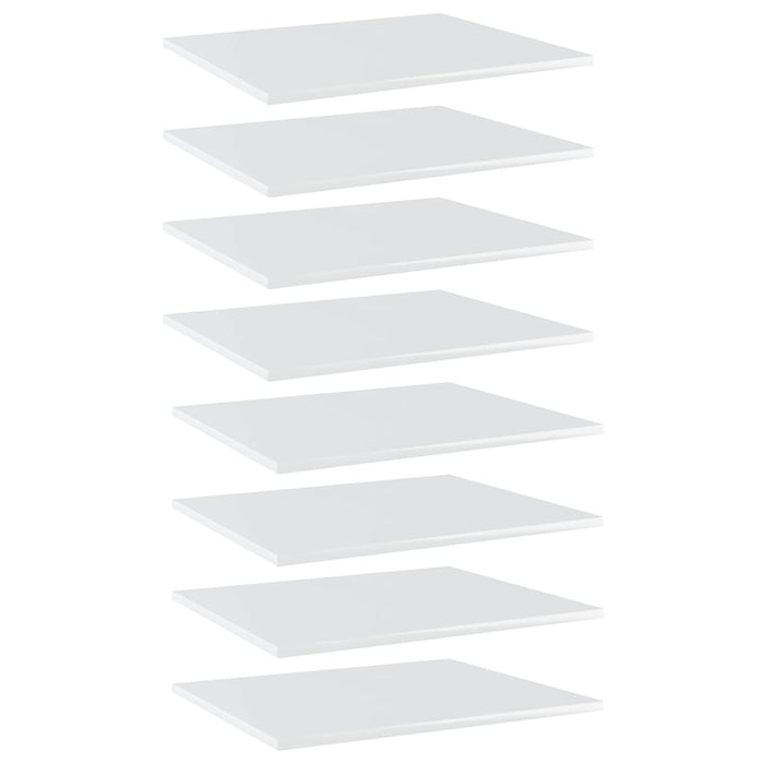 Plăci bibliotecă, 8 buc., alb extralucios, 60 x 50 x 1,5 cm PAL - WALTI WALTI