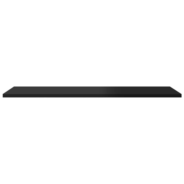 Plăci bibliotecă, 8 buc. negru extralucios 80 x 30 x 1,5 cm PAL WALTI