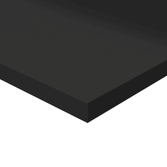 Plăci bibliotecă, 8 buc. negru extralucios 80 x 30 x 1,5 cm PAL WALTI