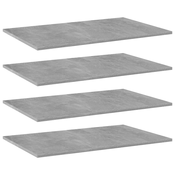 Plăci bibliotecă, gri beton, 4 buc, 80 x 50 x 1,5 cm, PAL - WALTI WALTI