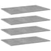 Plăci bibliotecă, gri beton, 4 buc, 80 x 50 x 1,5 cm, PAL - WALTI WALTI