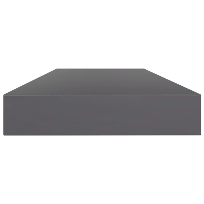 Plăci bibliotecă, 4 buc. gri extralucios, 100 x 10 x 1,5 cm PAL - WALTI WALTI
