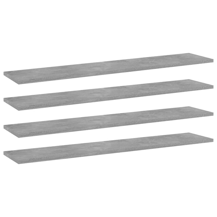 Plăci bibliotecă, gri beton, 4 buc, 100 x 20 x 1,5 cm, PAL - WALTI WALTI