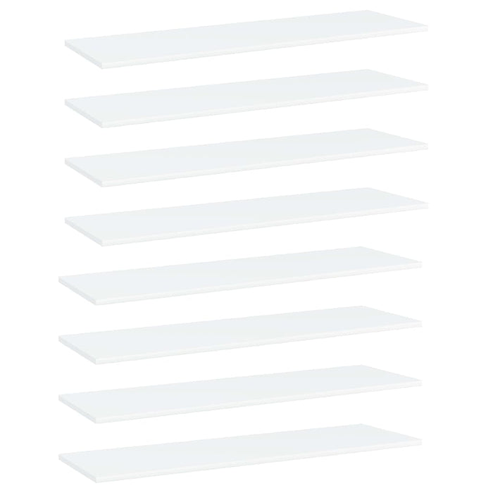 Plăci bibliotecă, 8 buc., alb, 100 x 30 x 1,5 cm, PAL WALTI