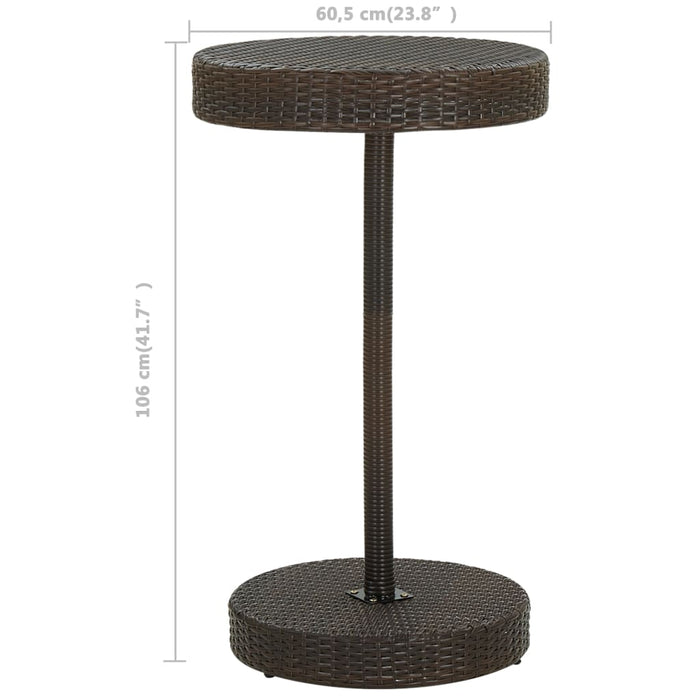 Set mobilier bar de grădină, cu perne, 3 piese, maro, poliratan - WALTI WALTI