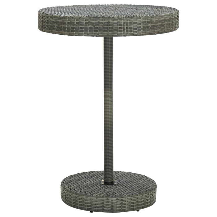 Set mobilier bar de grădină cu perne, 5 piese, gri, poliratan WALTI