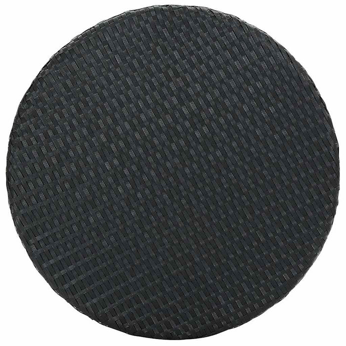 Set mobilier bar de grădină cu perne, 3 piese, negru, poliratan - WALTI WALTI