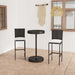Set mobilier bar de grădină cu perne, 3 piese, negru, poliratan - WALTI WALTI